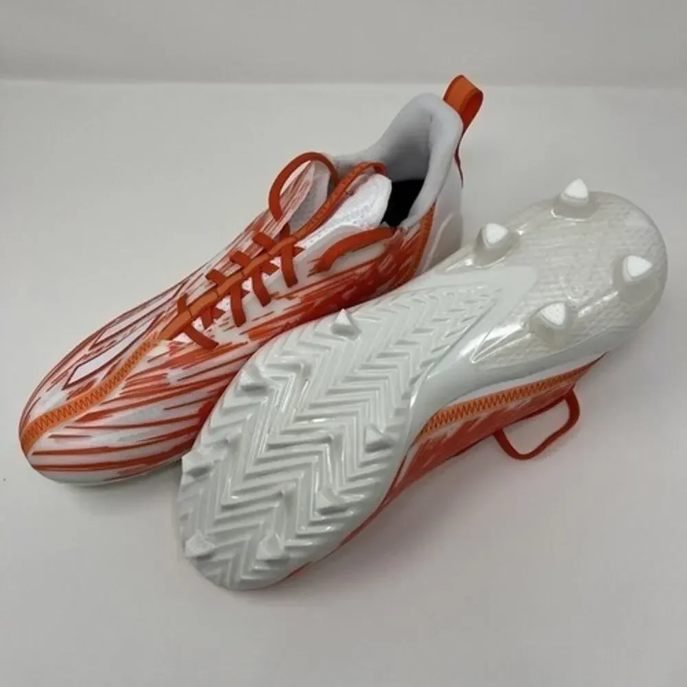 New Adidas Adizero 2022 Football Cleats Orange/White H03639 Mens Size 9.5